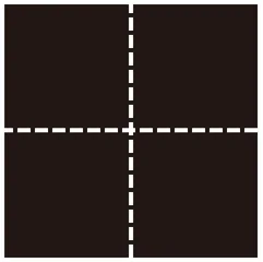 Abstract geometric design with four quadrants