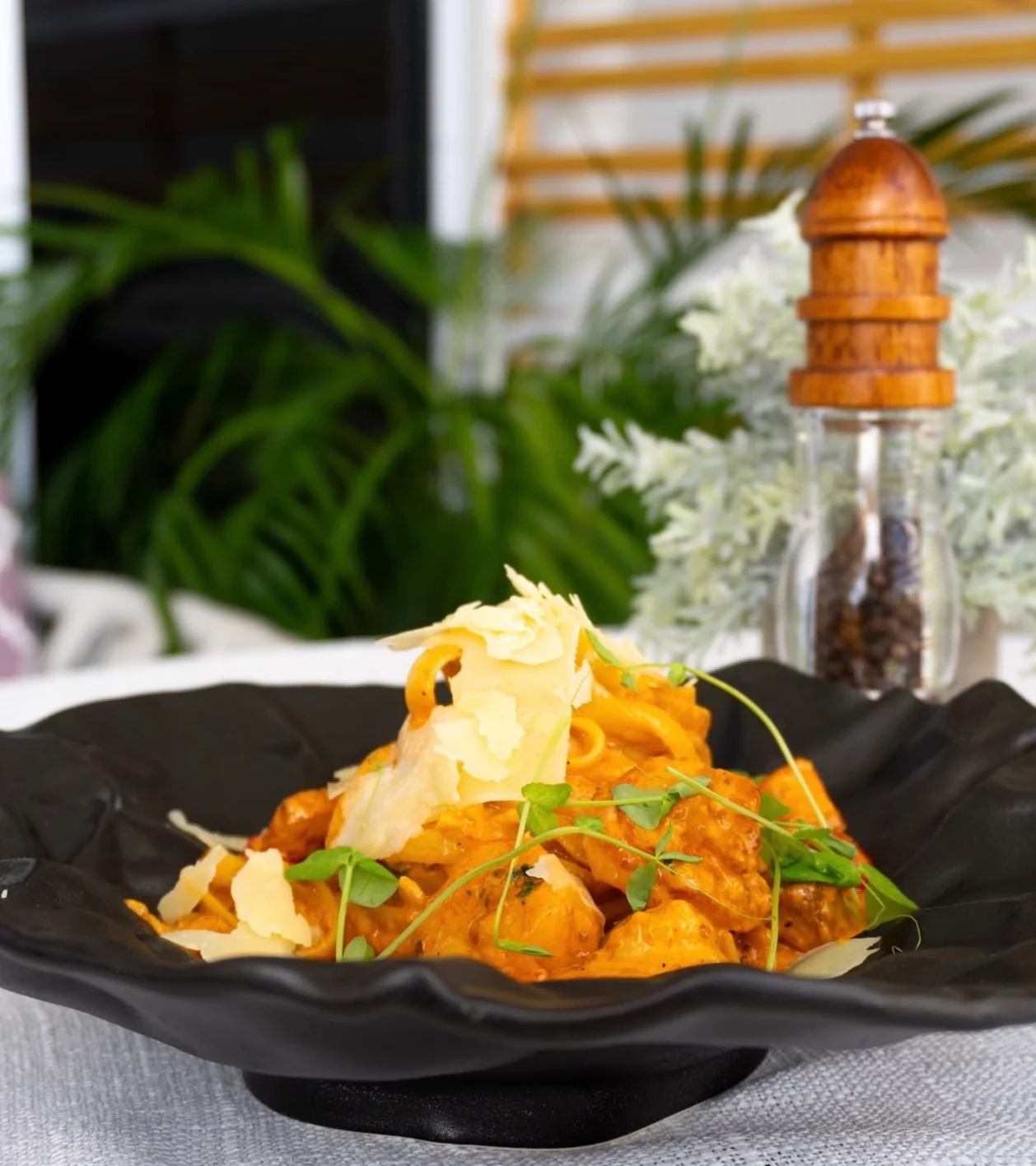 Creamy Italian pasta dish with herbs and cheese