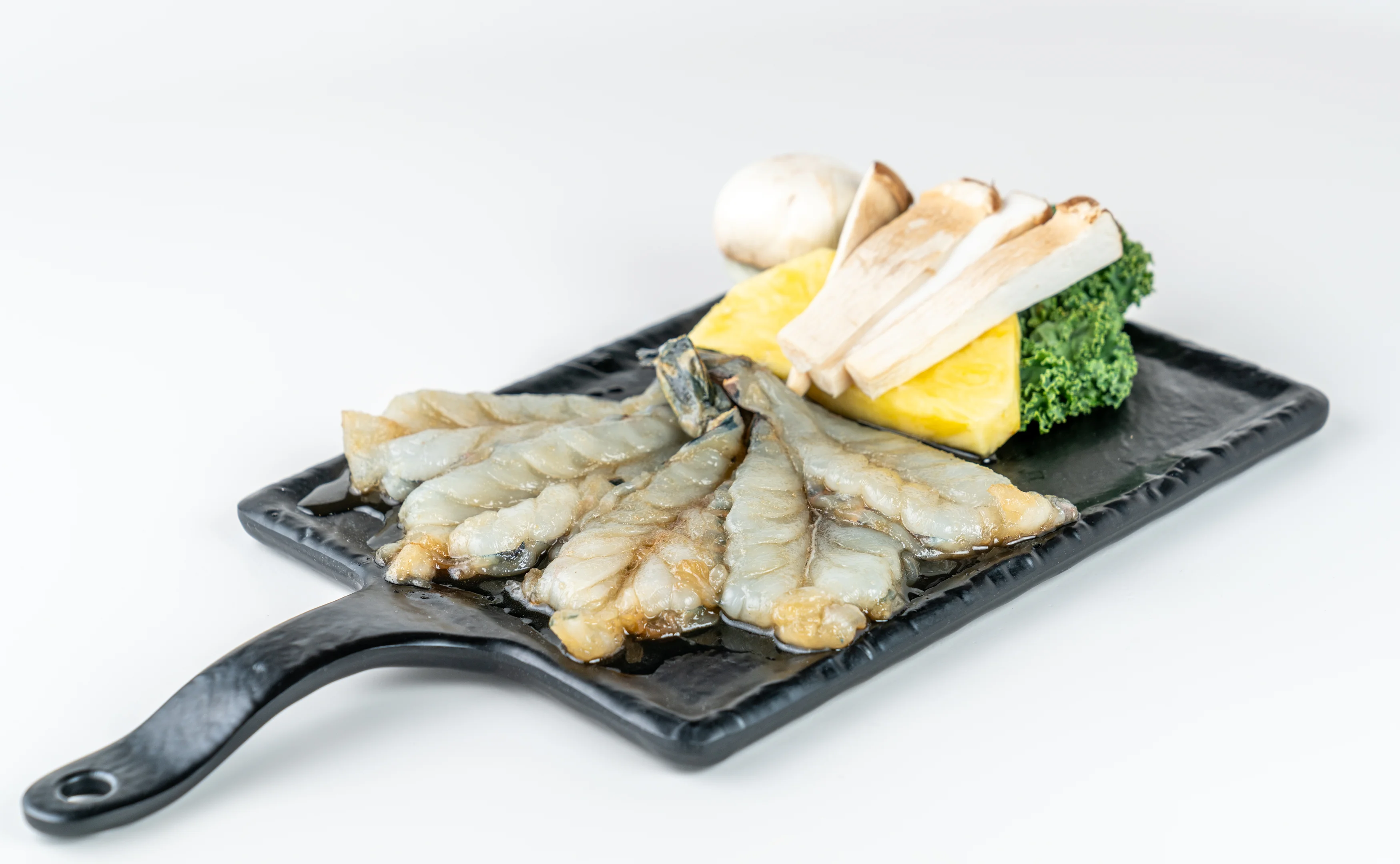Fresh shrimp platter for Japanese shabu-shabu