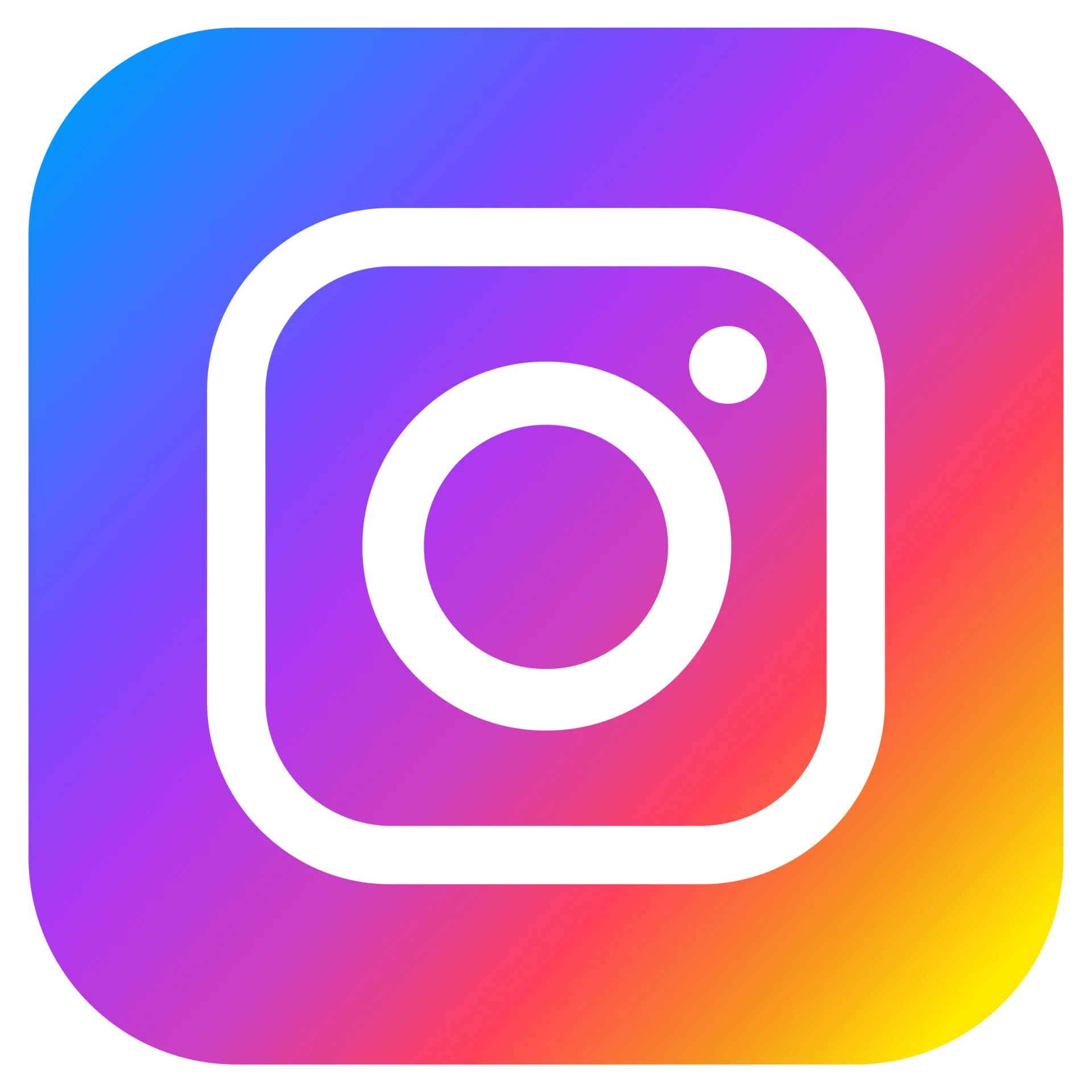 Instagram logo with vibrant gradient background