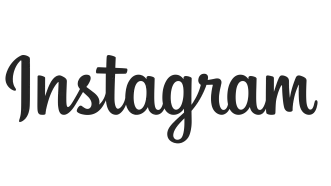 Instagram logo in stylish script font