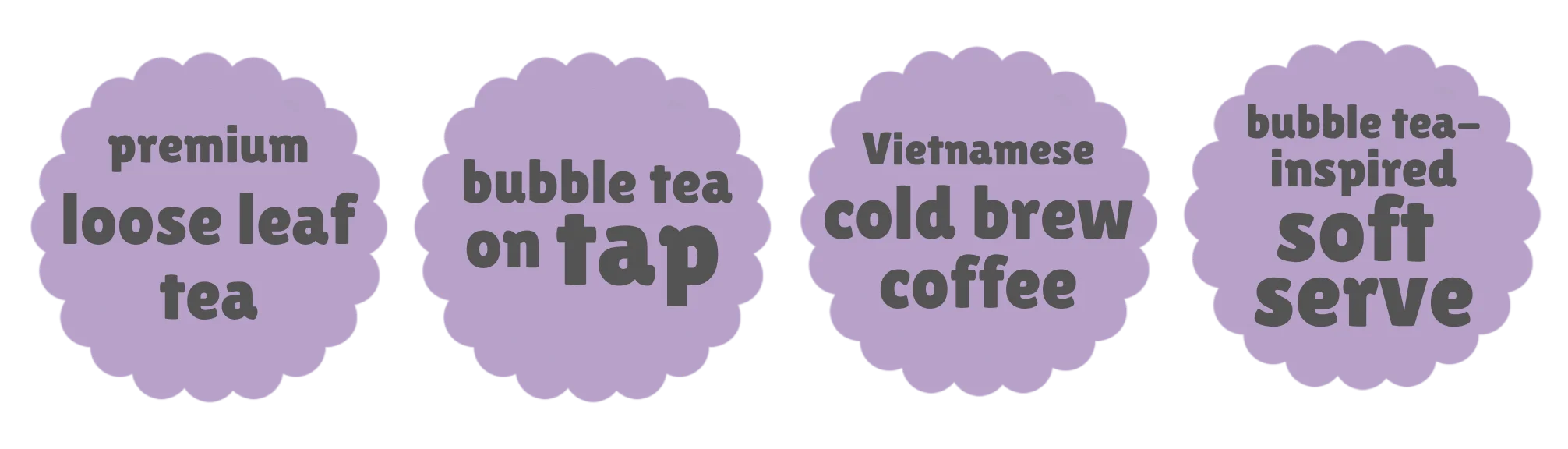 Variety of bubble tea and Vietnamese coffee offerings