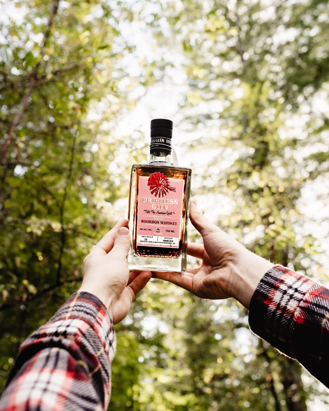Pink Label Bottle of Bourbon
