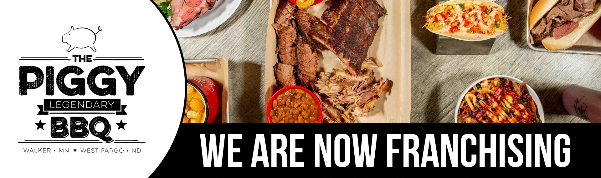 Assorted BBQ platter featuring ribs and pulled pork