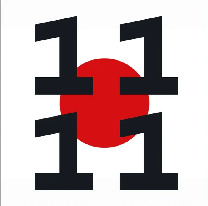 Stylized logo featuring Japanese flag elements and bold typography