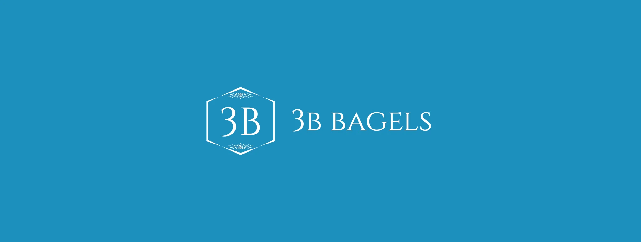 Logo of 3B Bagels on a blue background