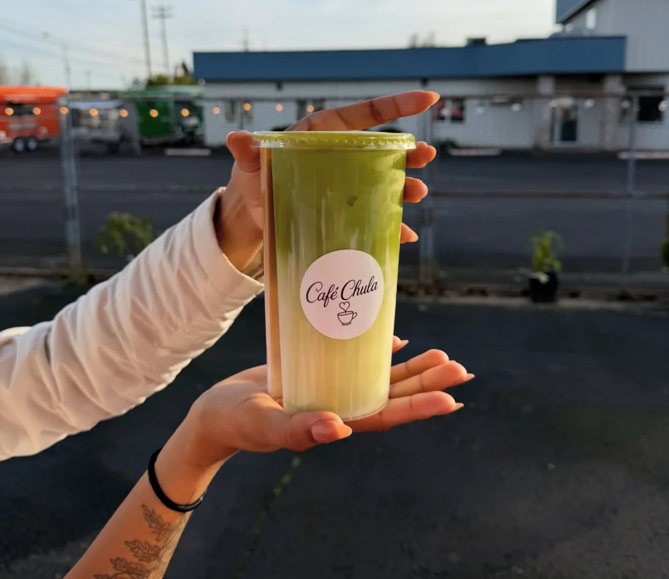 Refreshing matcha latte from Café Chula