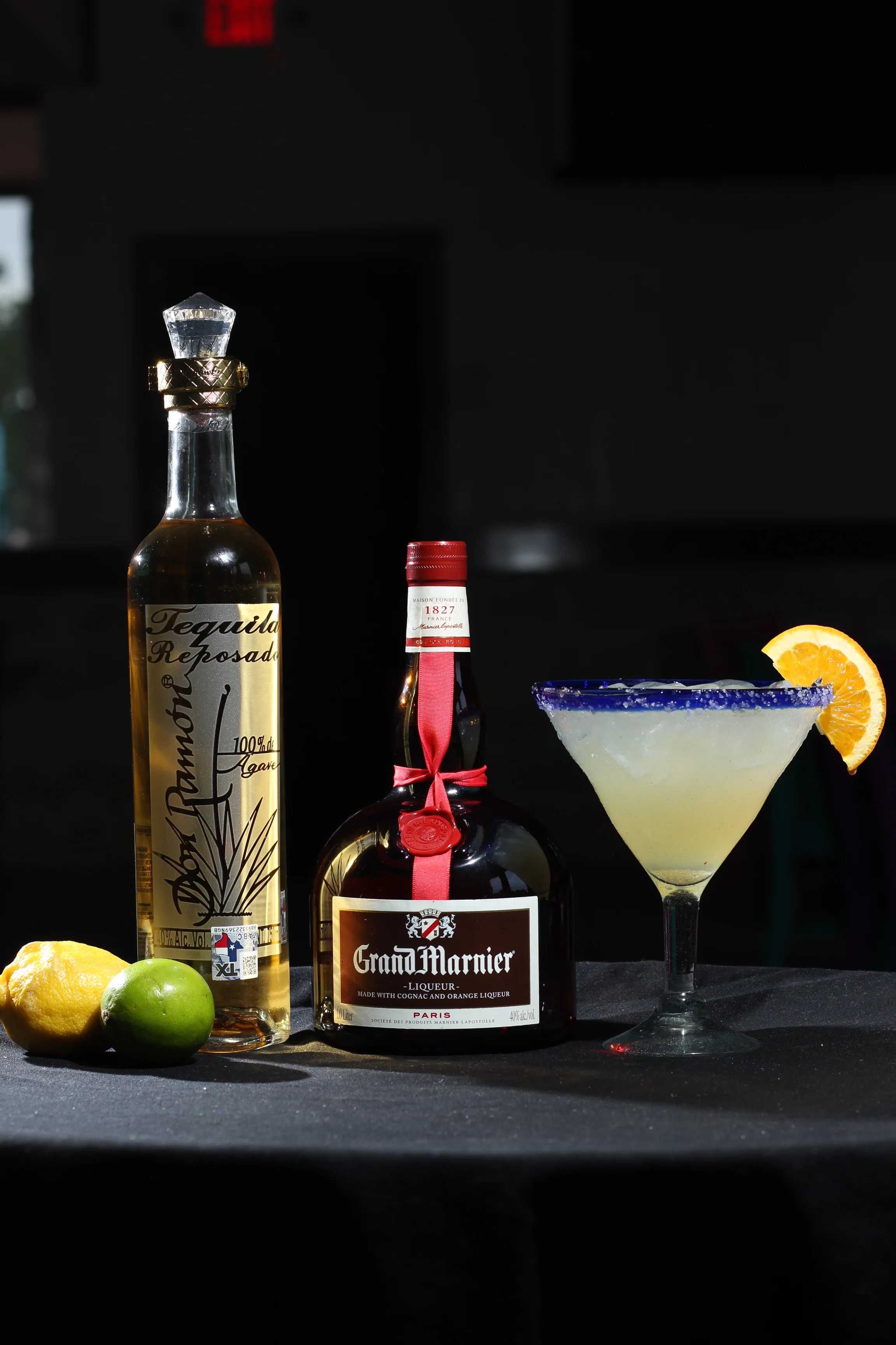Refreshing margarita cocktail with tequila and Grand Marnier