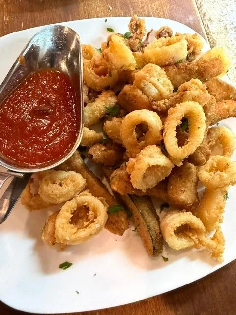 Fried Calamari and Zucchini