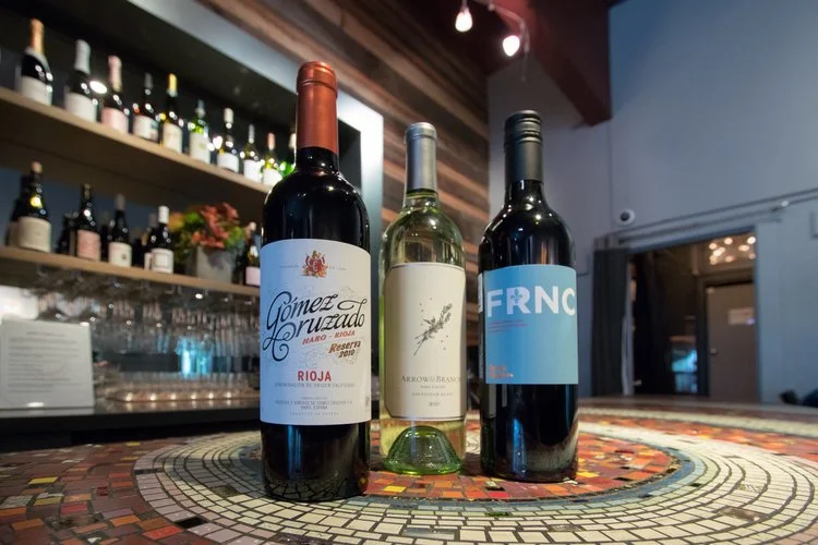 3 wine bottles