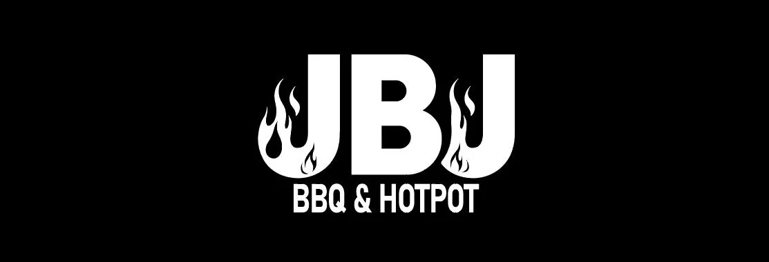 JBJ BBQ & Hotpot logo with flames