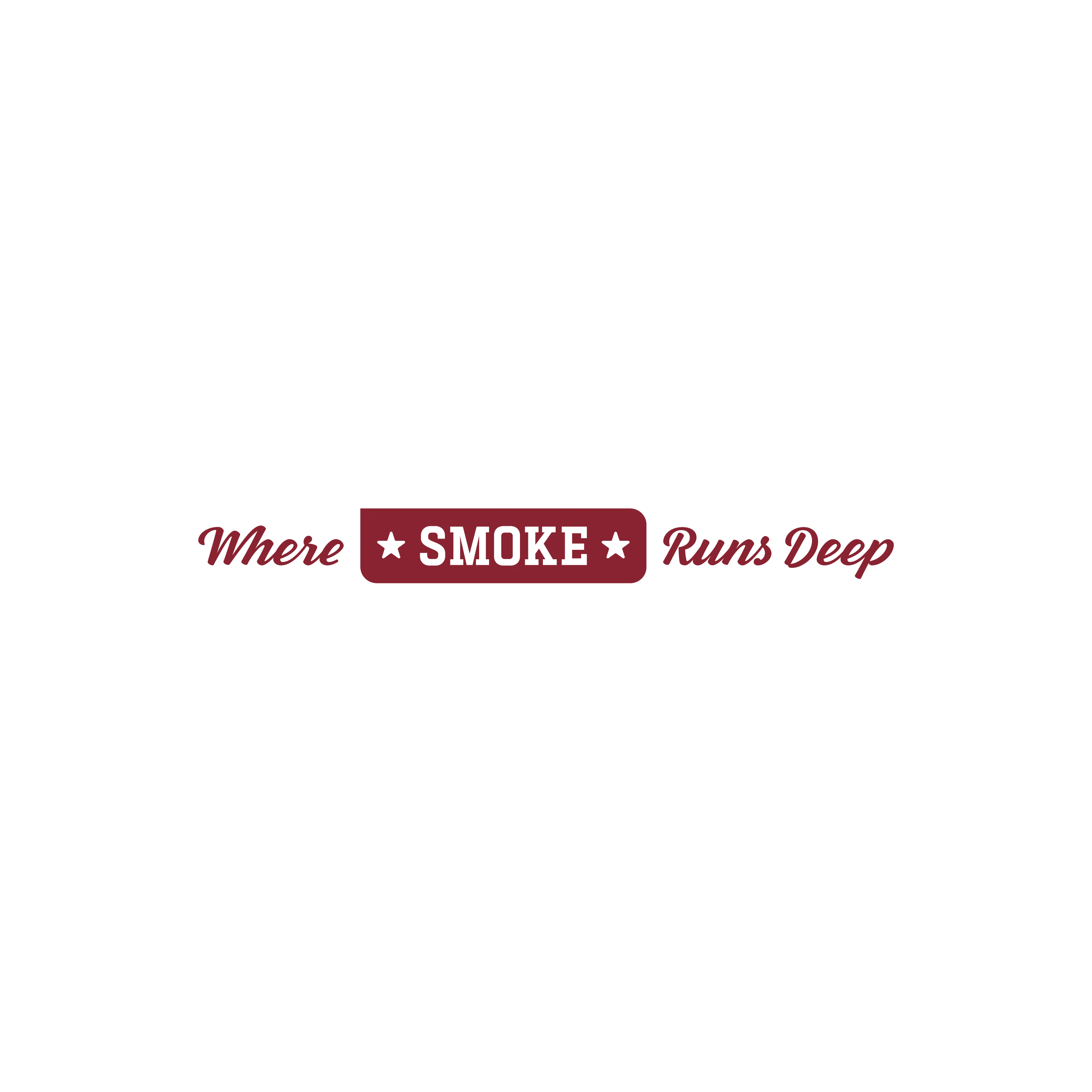 Logo design featuring the phrase 'Where Smoke Runs Deep'
