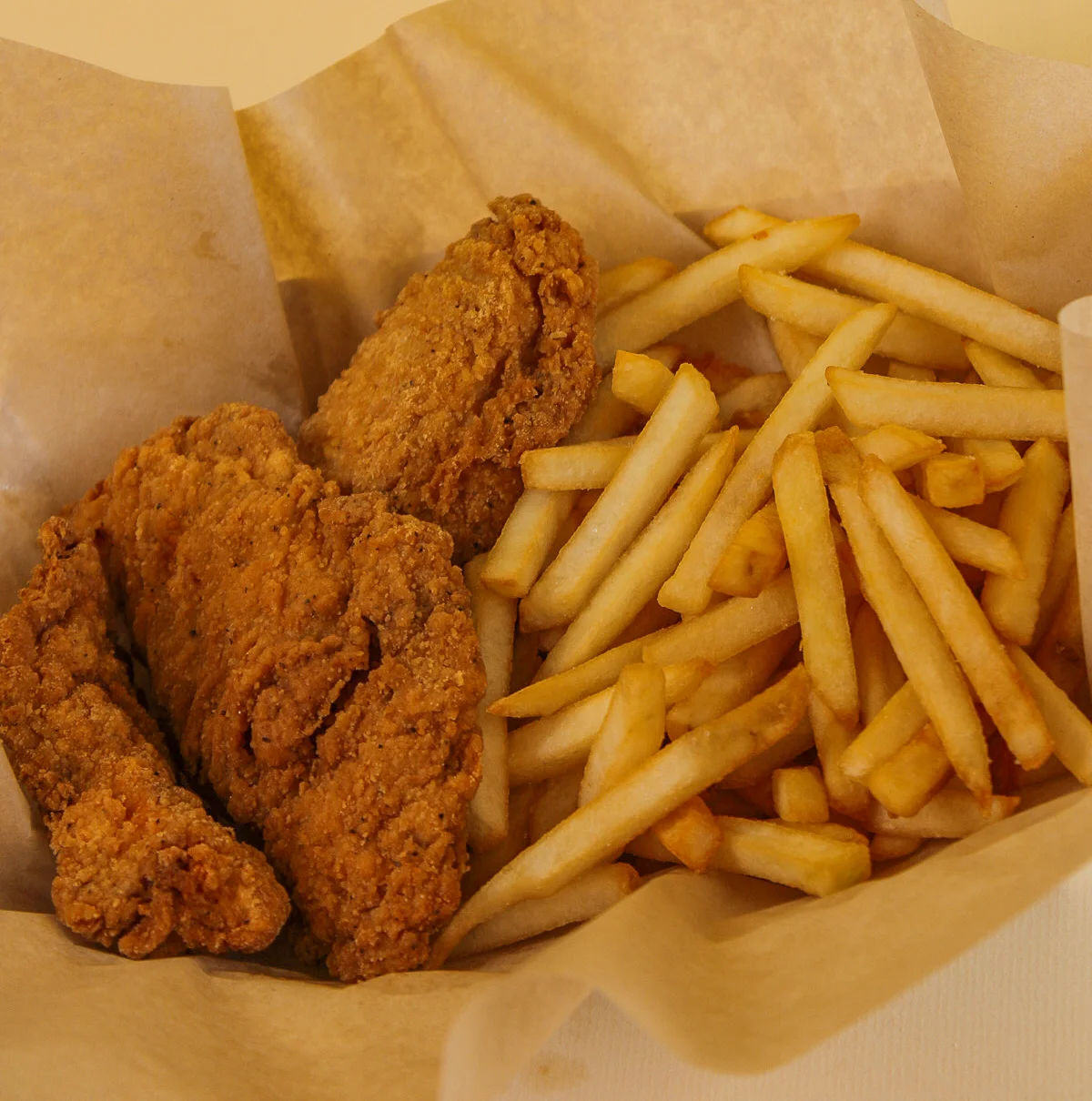 Chicken and fries
