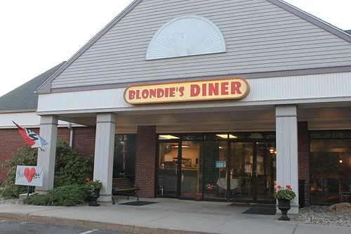 Exterior view of Blondie's Diner with welcoming signage