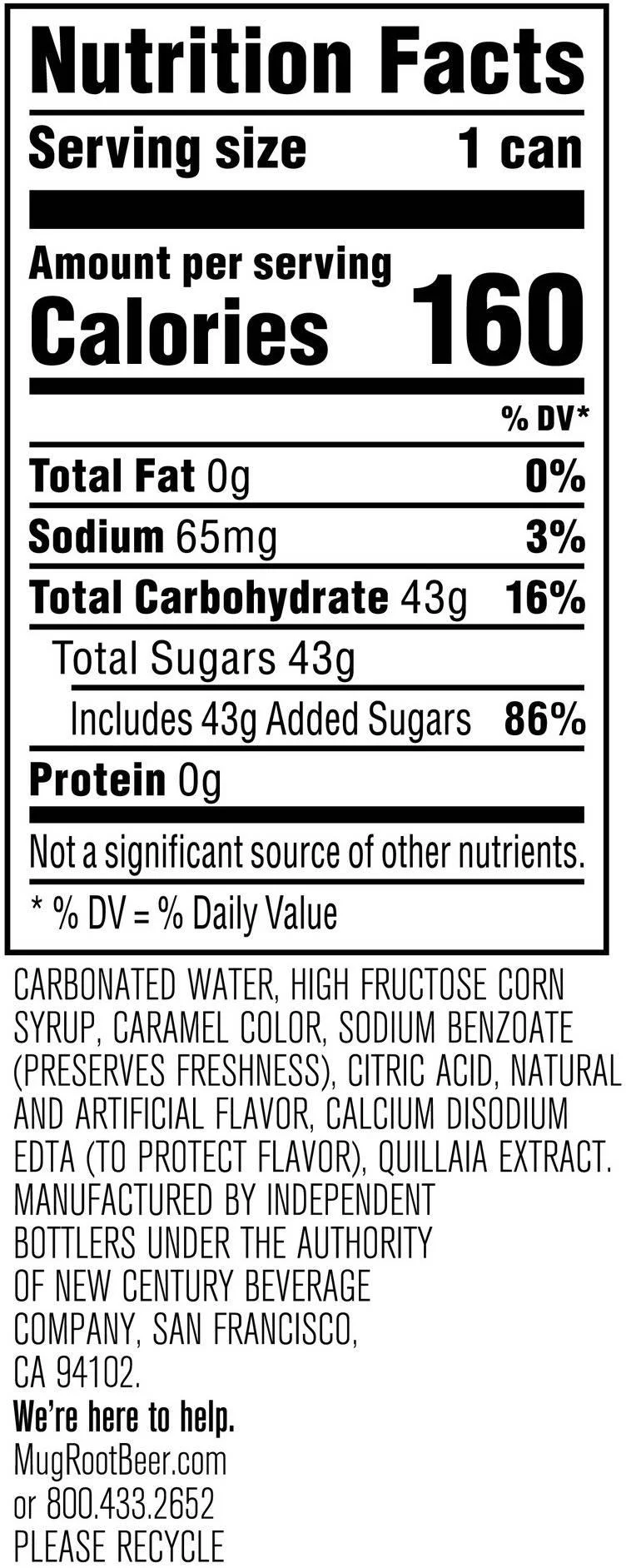 Mug Soda, Root Beer 12 Fl Oz