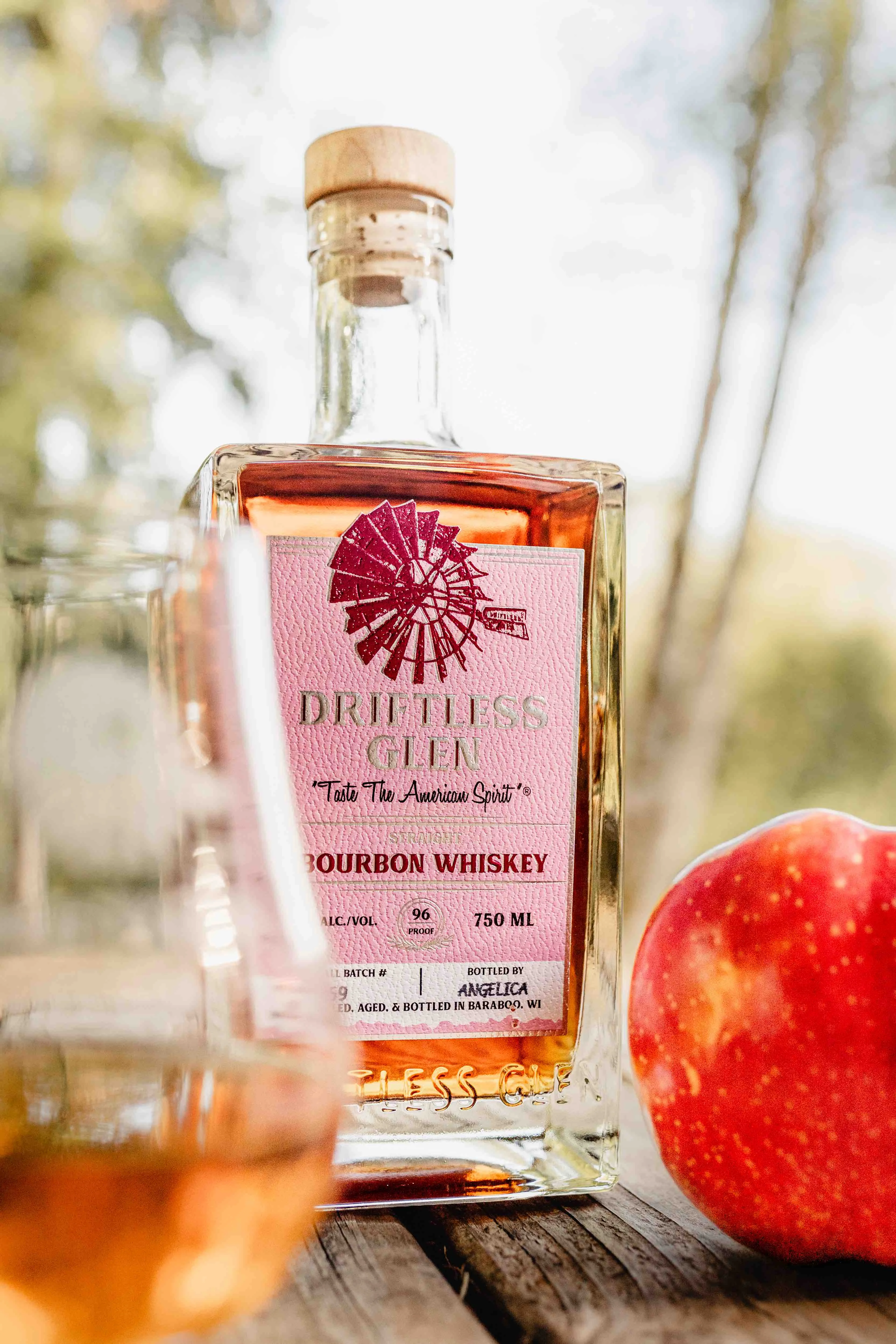 Pink Label Bottle of Bourbon