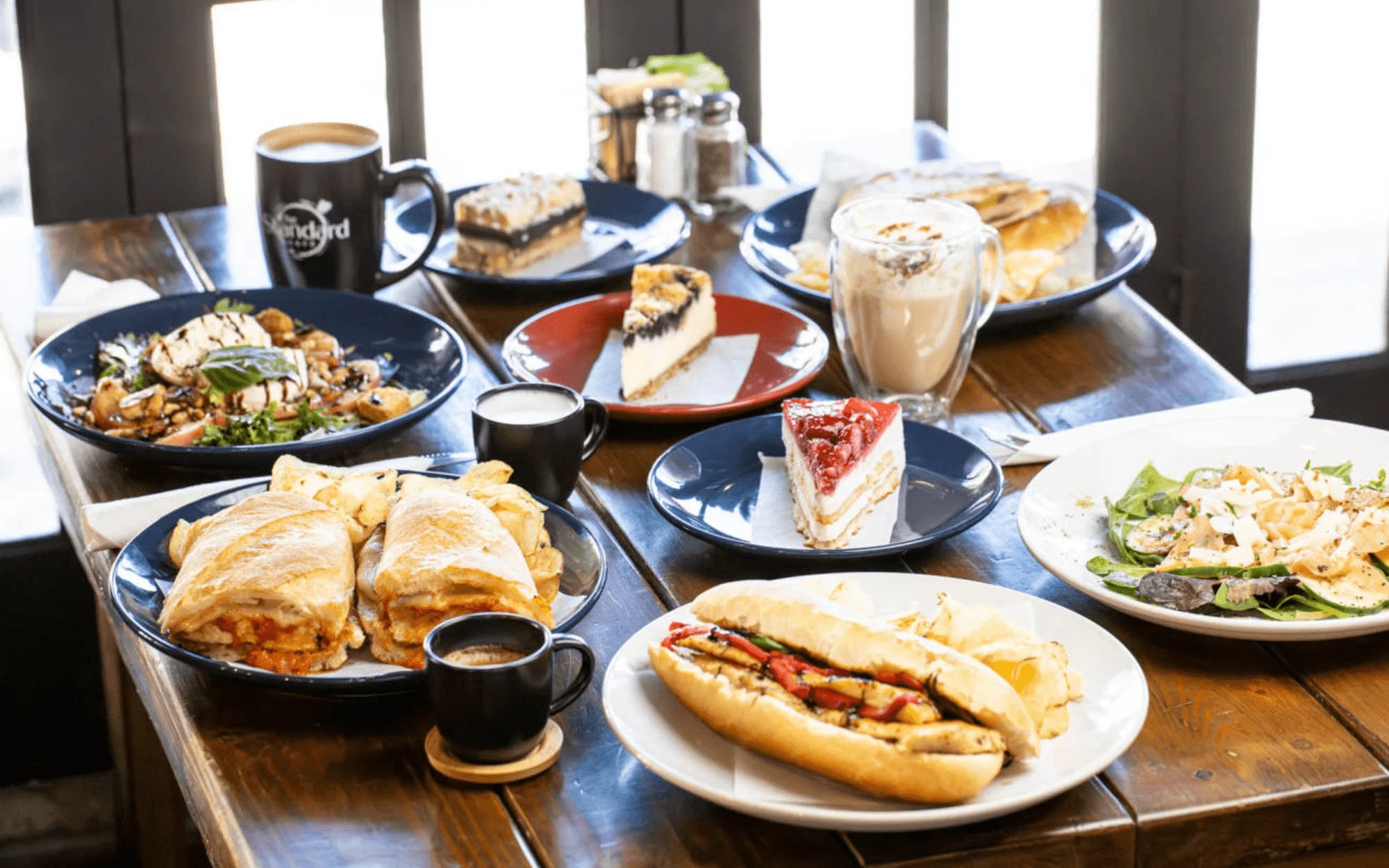 An array of food on a table