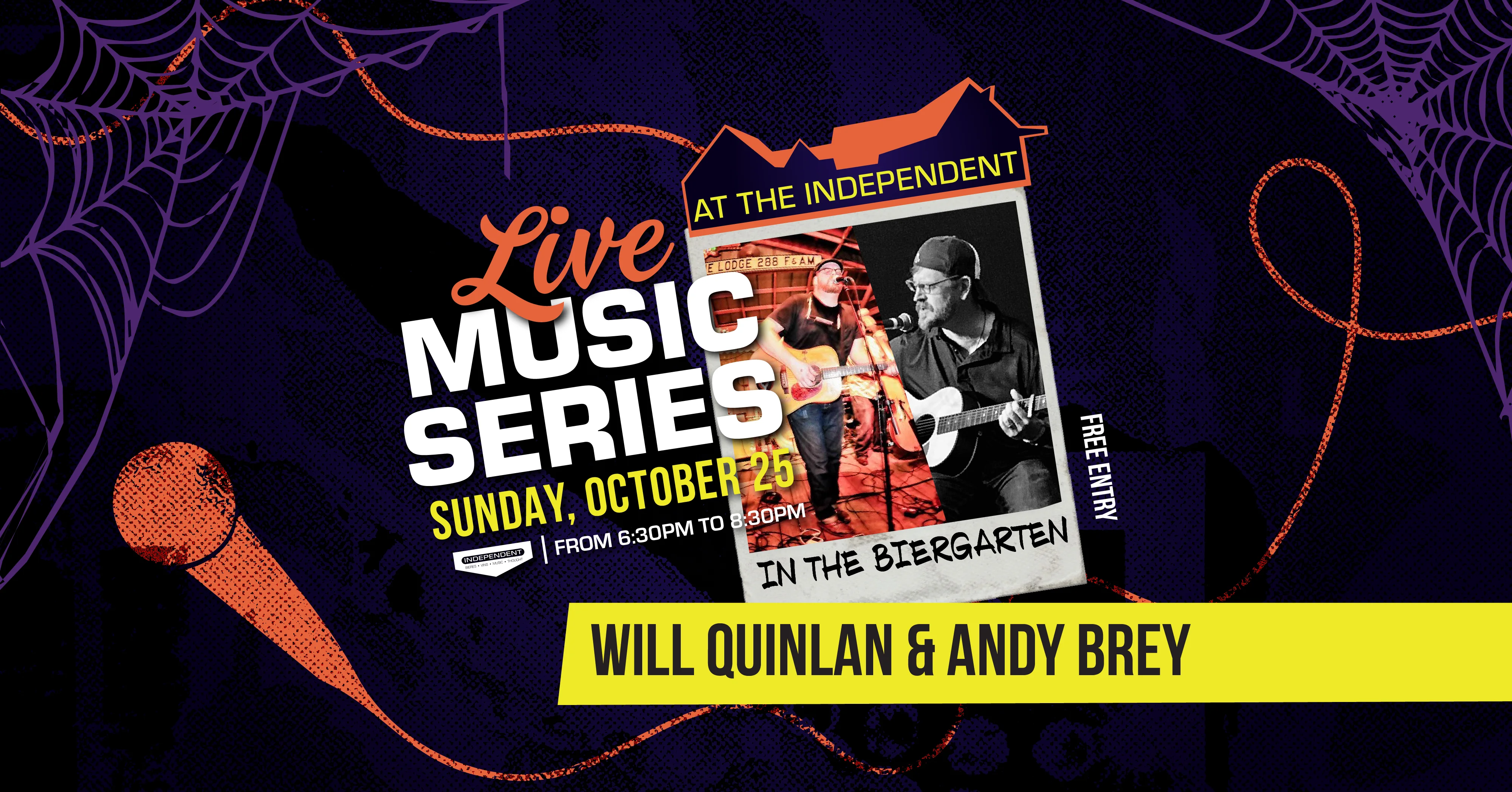 Promotional image for Indie Music event featuring James Suggs.