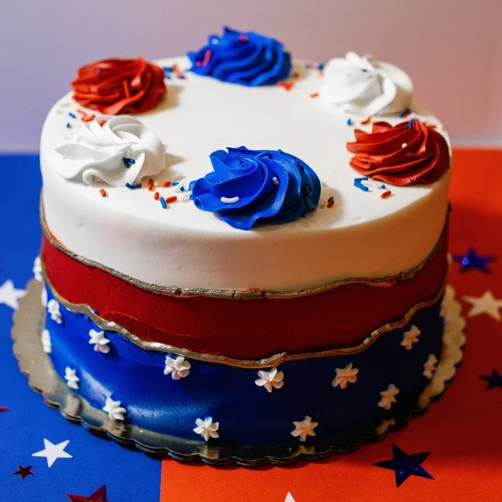 Patriotic Red White & Blue Cake