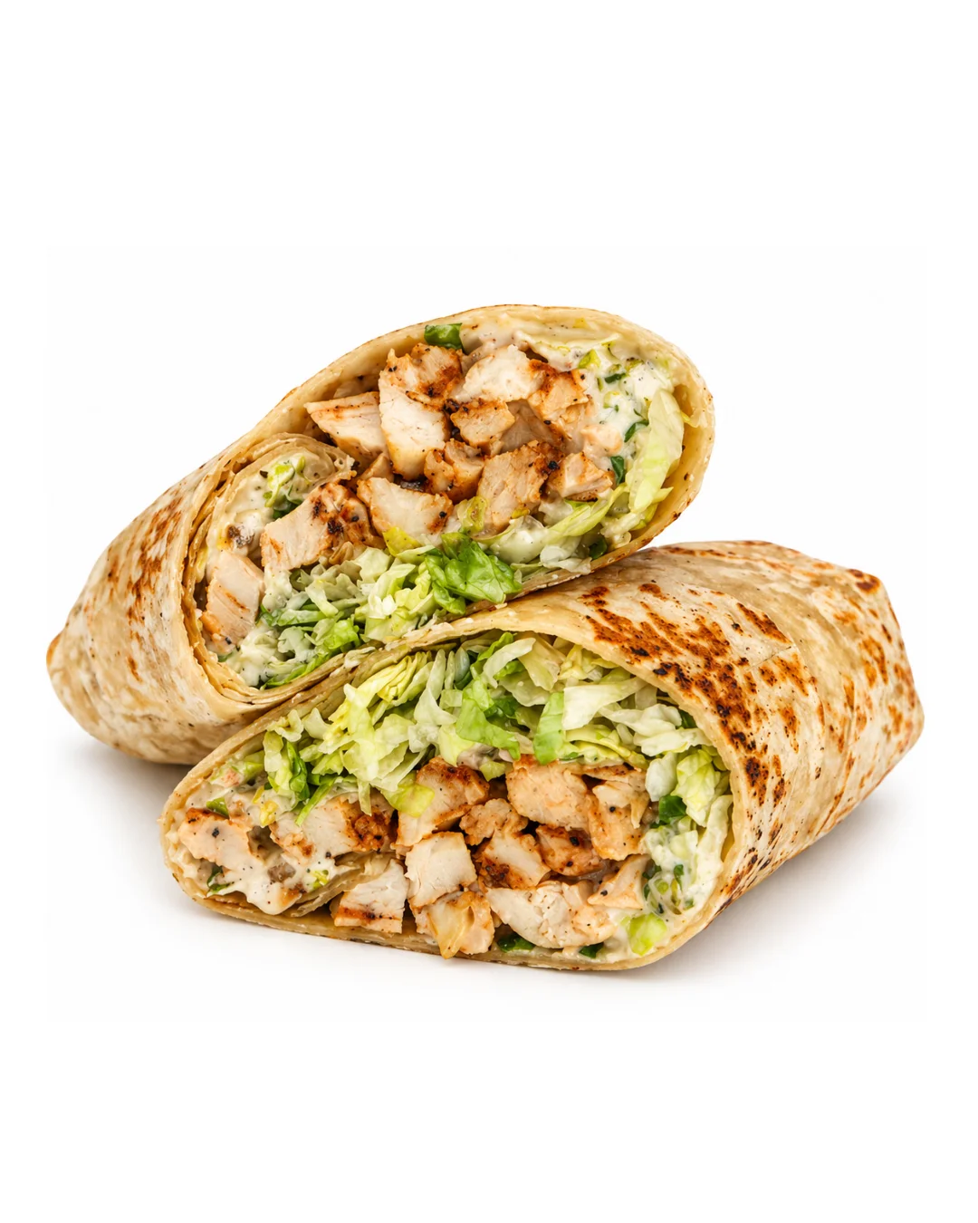 Fresh lunch wraps at Nosh NY Bagels in Hilton Head Island, including Buffalo Chicken, Chicken Caesar, and South of the Border wraps.
