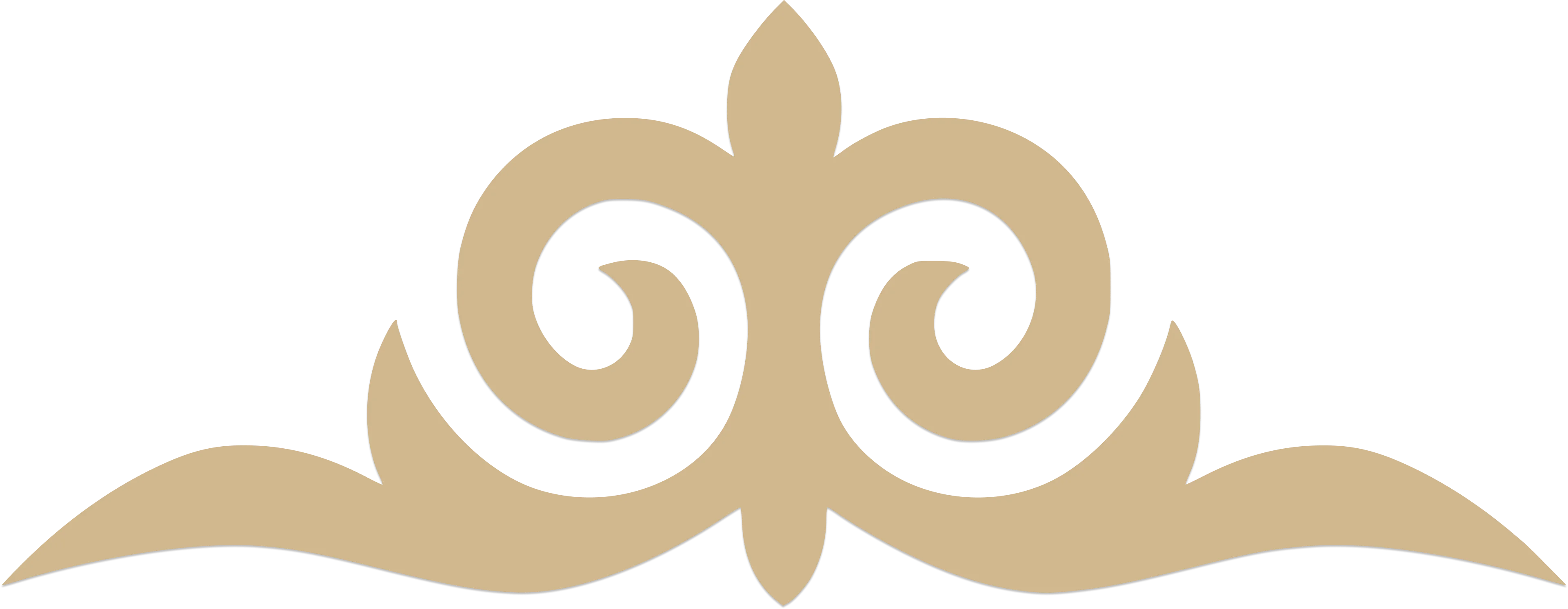 Elegant decorative swirl design in beige