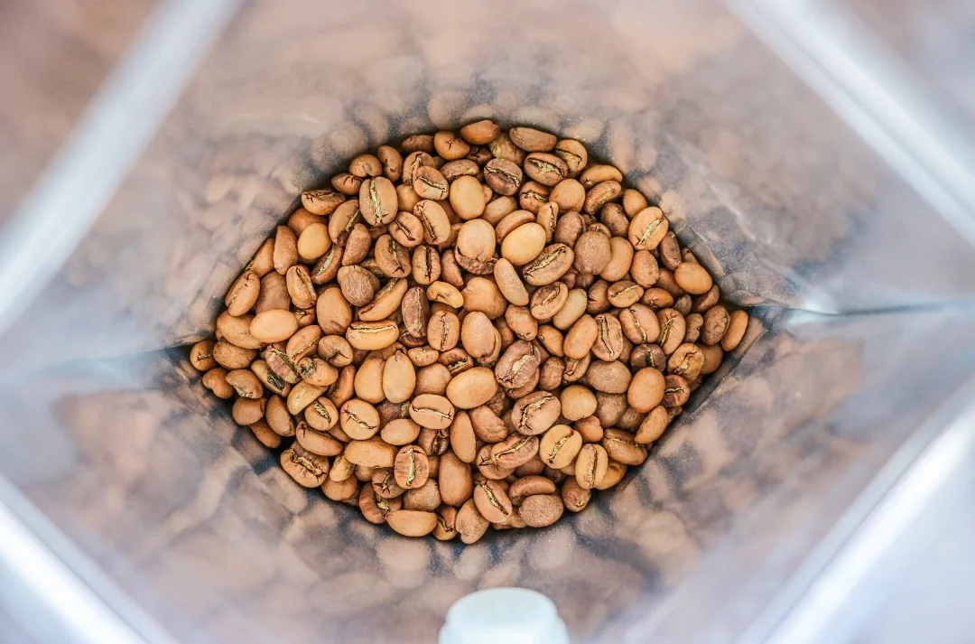 Ground coffee beans