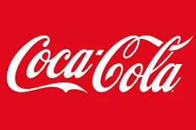 Coca-Cola logo on a vibrant red background