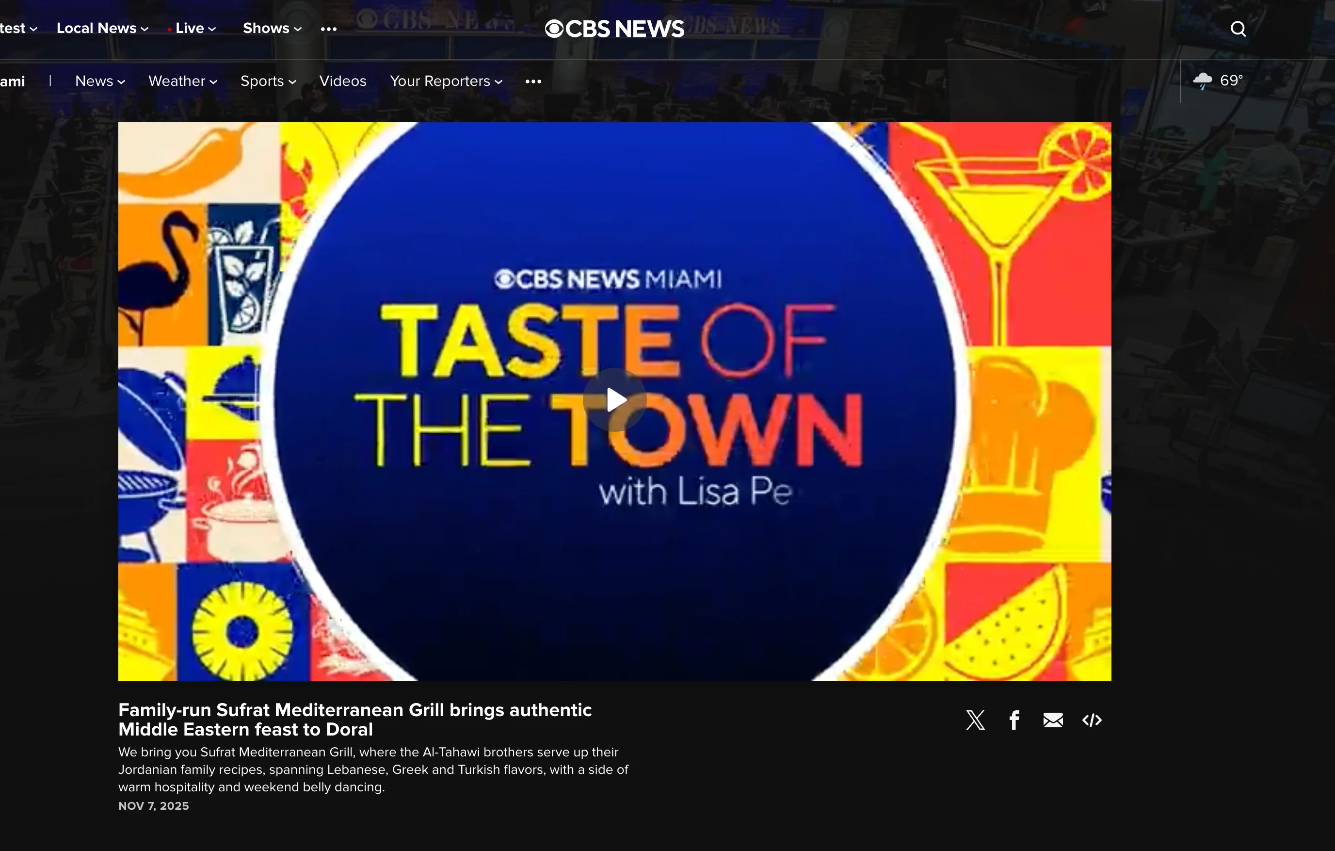 Taste of the Town logo featuring Mediterranean cuisine
