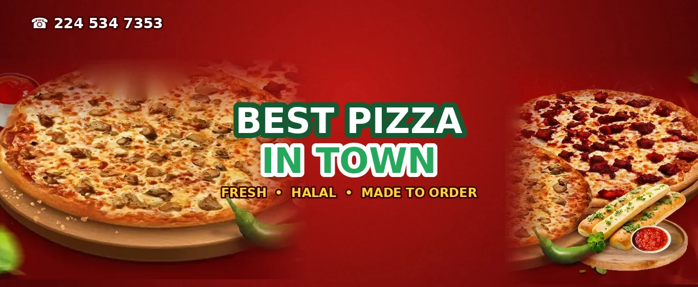 Delicious halal pizza with fresh toppings