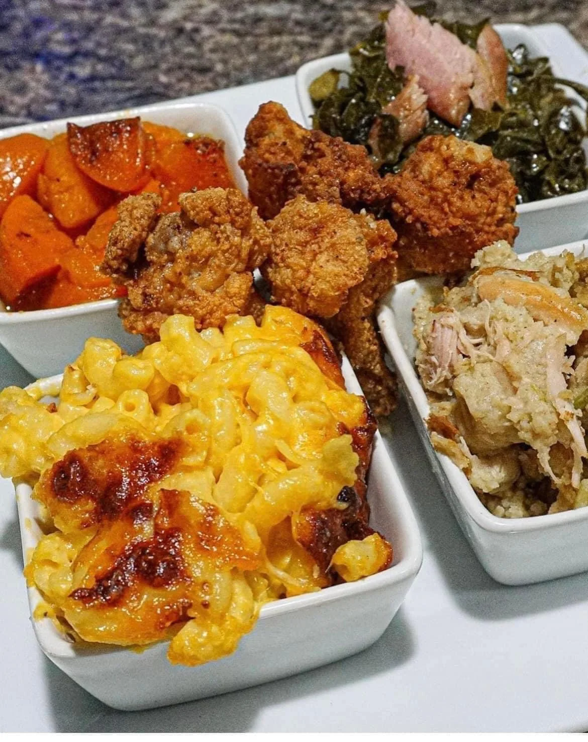Southern fried chicken with classic sides
