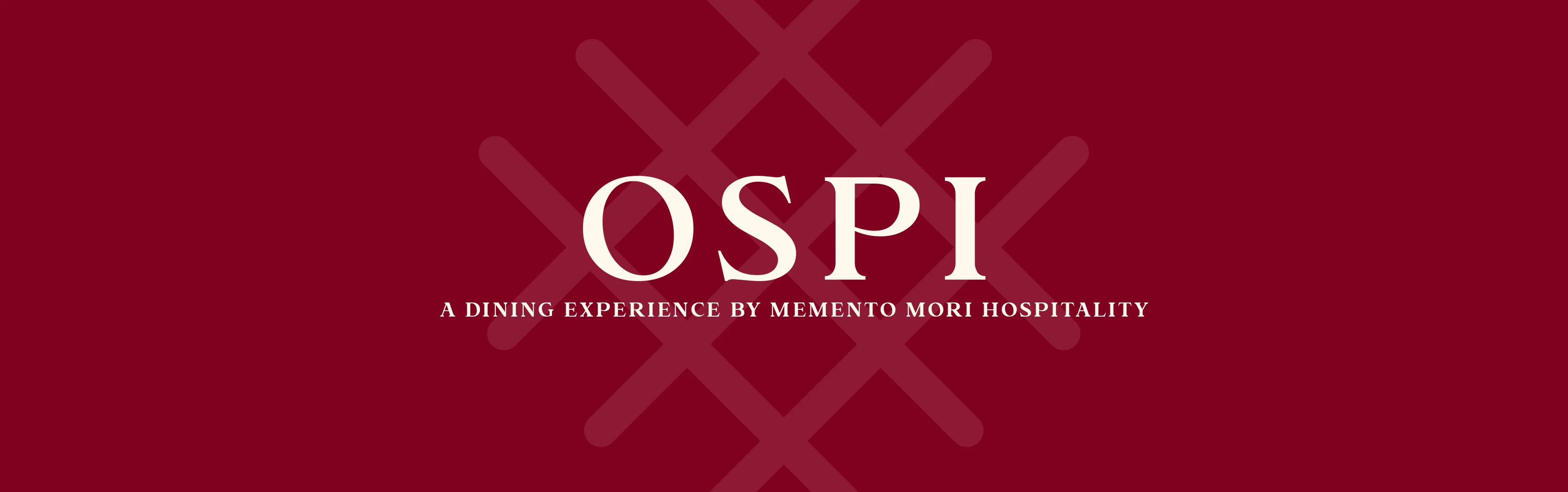 Elegant logo for Ospi restaurant by Memento Mori Hospitality