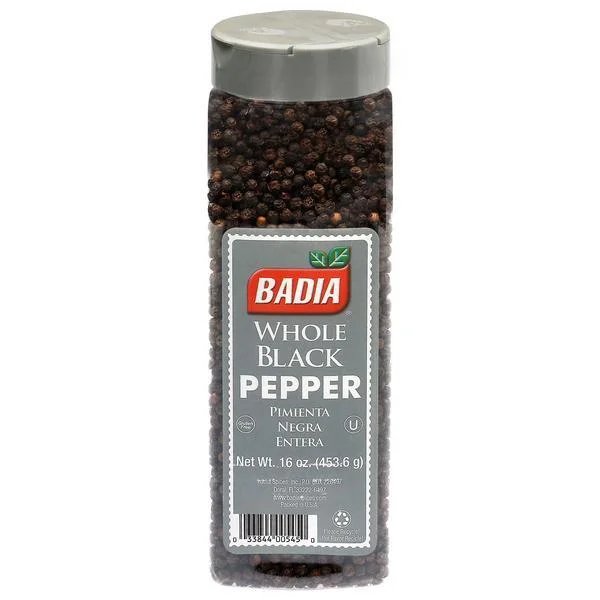Badia Whole Black Pepper 6/16oz