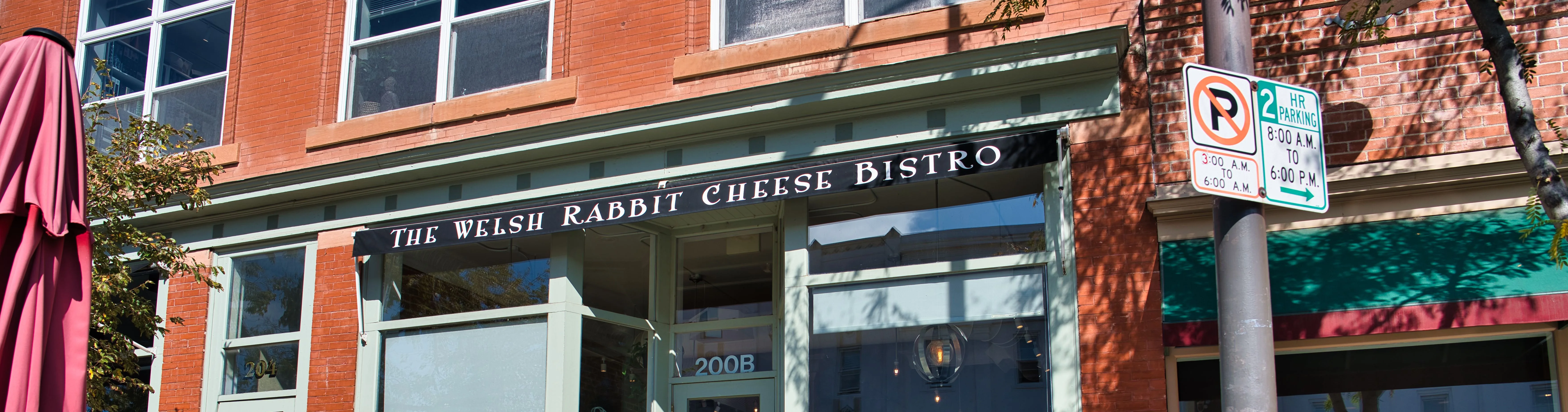 Charming bistro exterior with outdoor seating