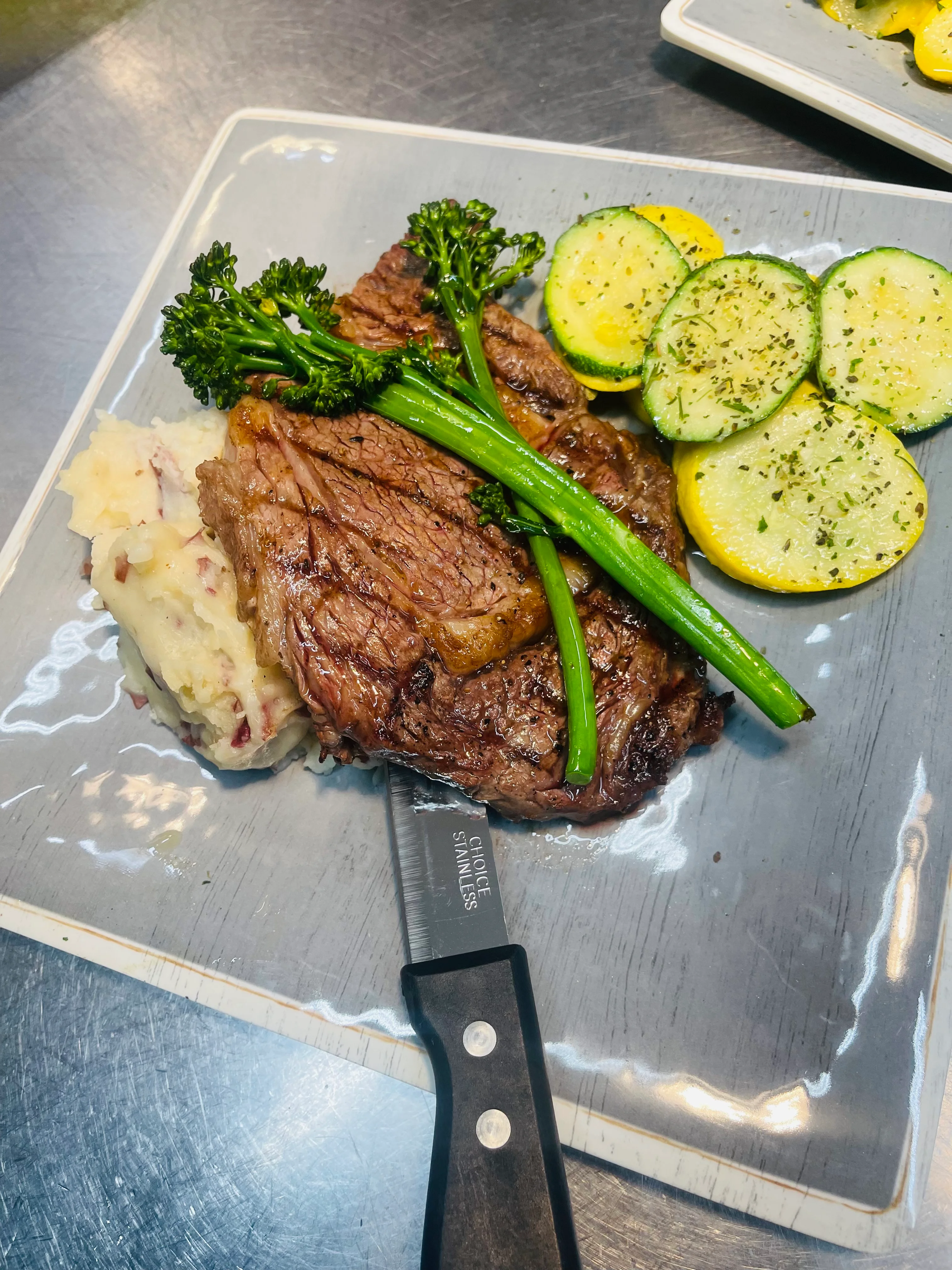 A restaurant chef preparing a dish