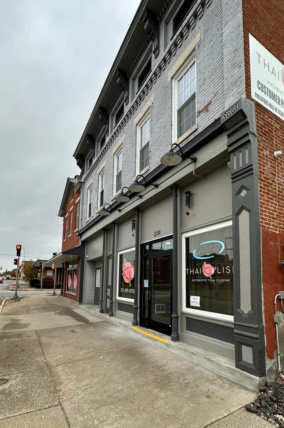 Exterior of Thai restaurant showcasing authentic cuisine