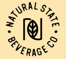 Logo of Natural State Beverage Co with leaf design