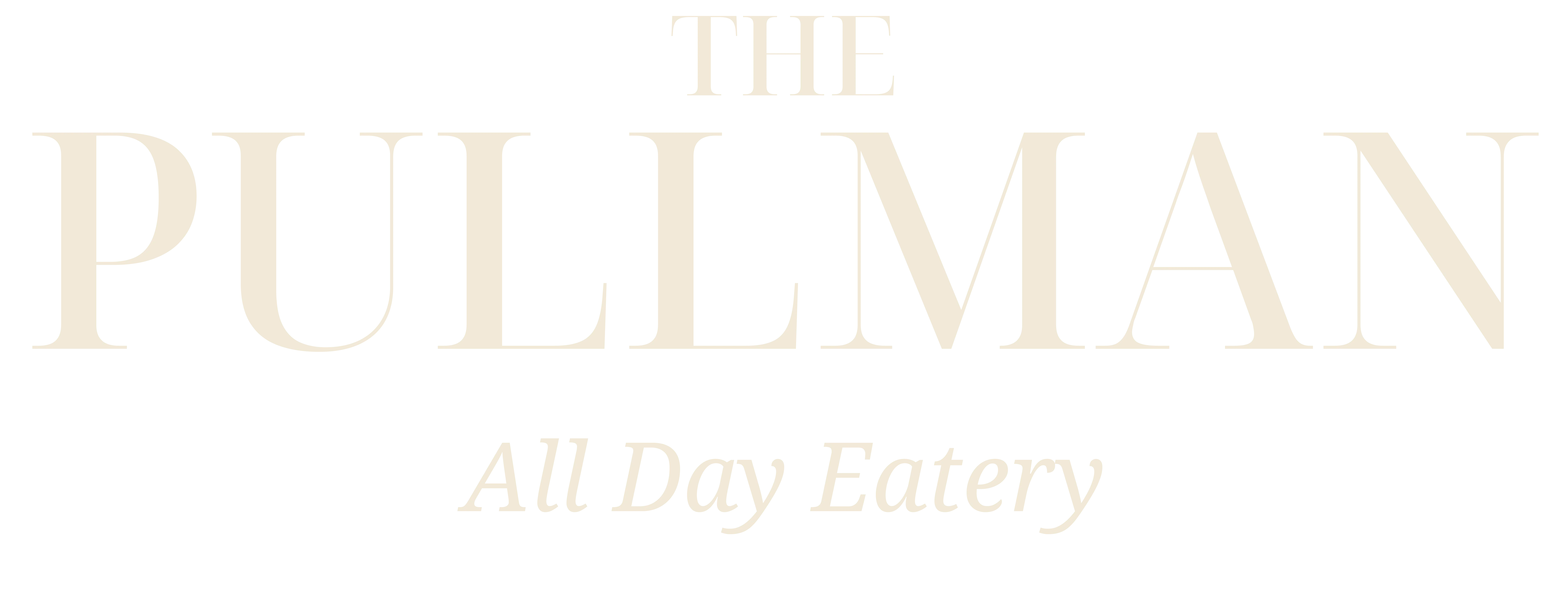 Elegant restaurant logo for The Pullman All Day Eatery