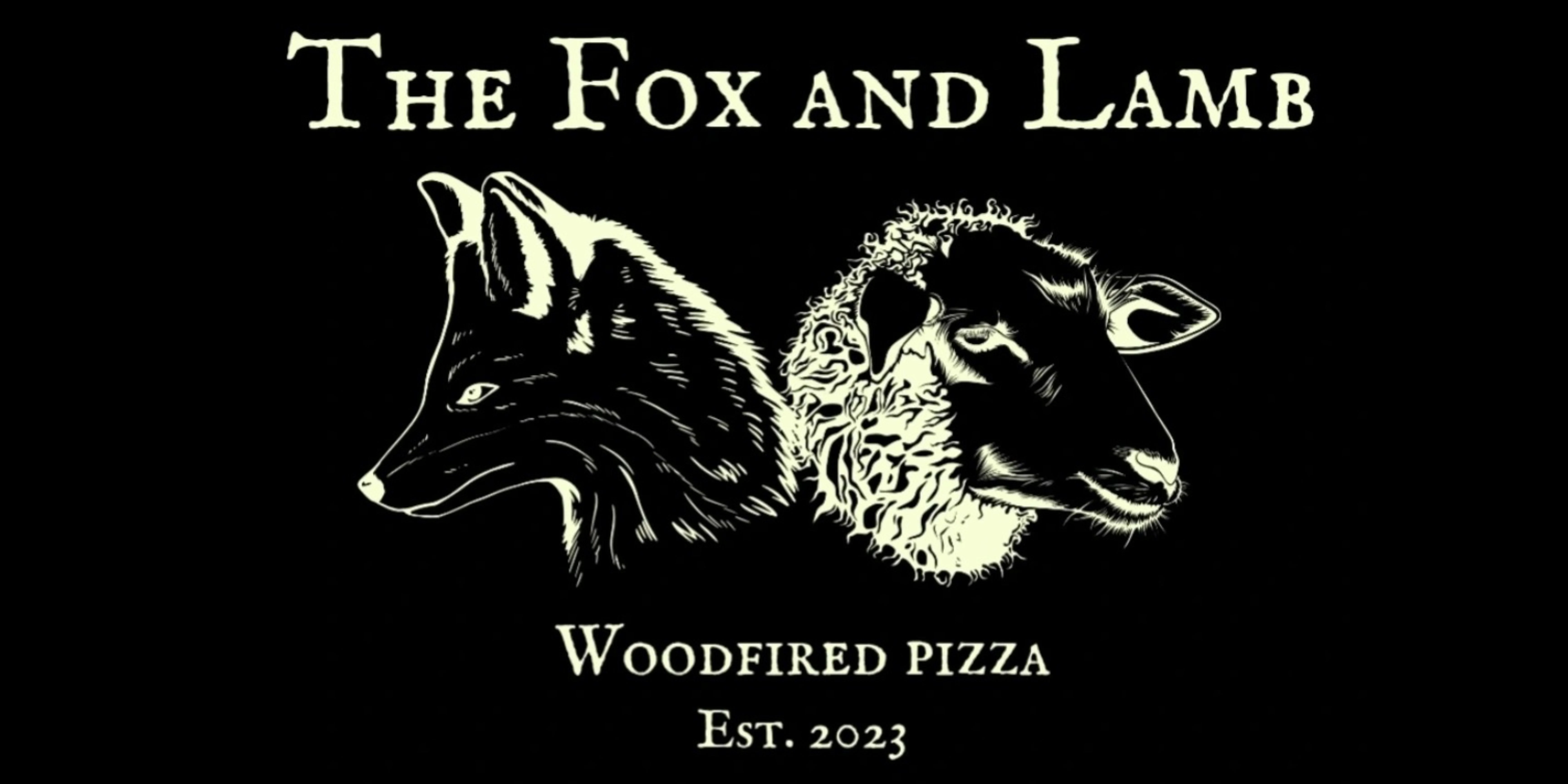 Logo of The Fox and Lamb, a wood-fired pizza restaurant