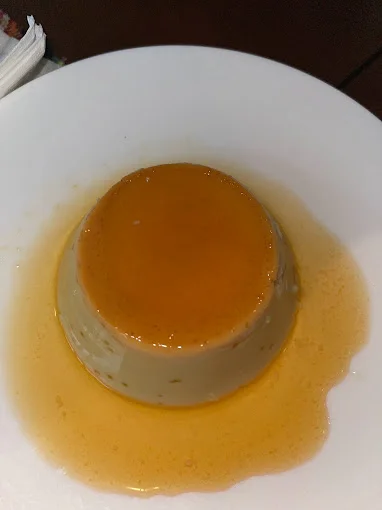 Classic flan dessert with caramel sauce