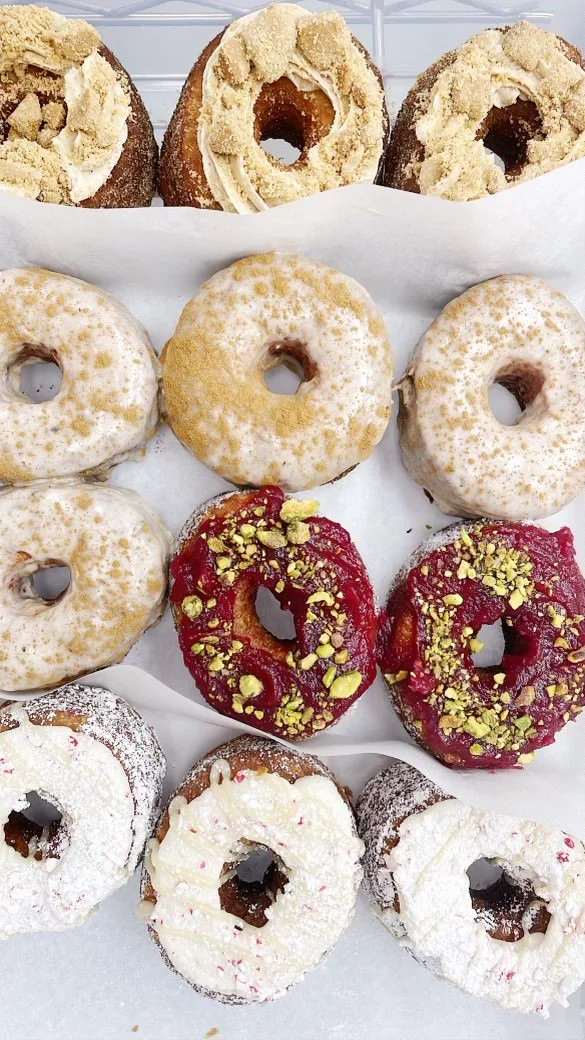Artisan gourmet donuts assortment