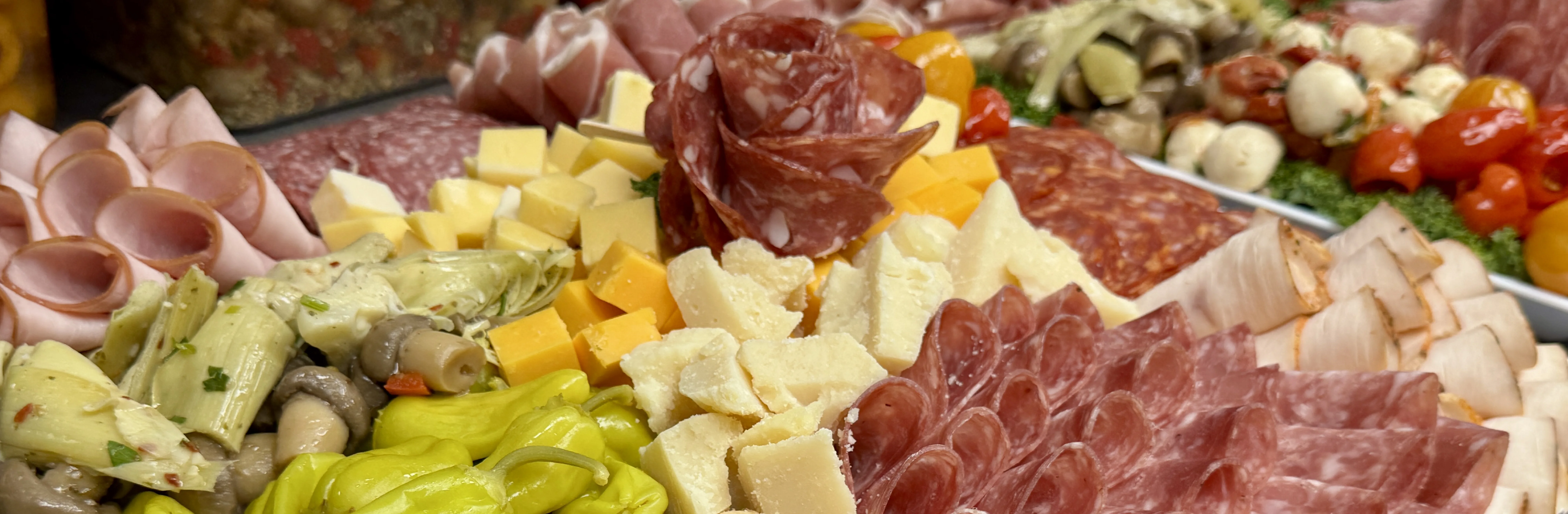 Italian antipasto platter with assorted meats and cheeses