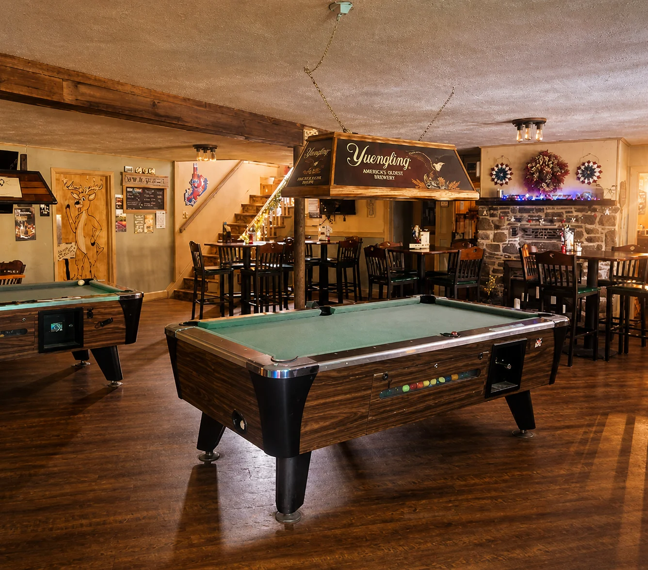 Delicious gourmet burger with fresh toppings on a wooden table