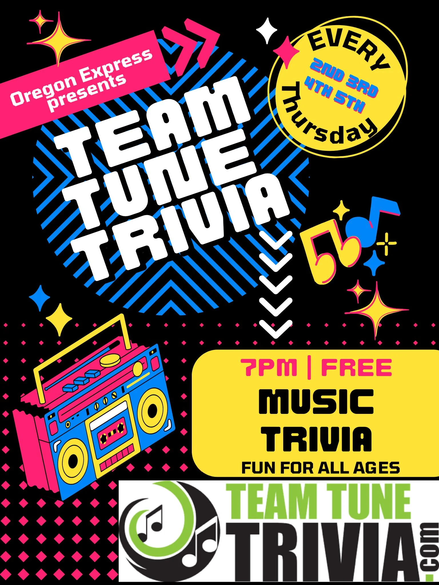 Team Tune Trivia Flyer