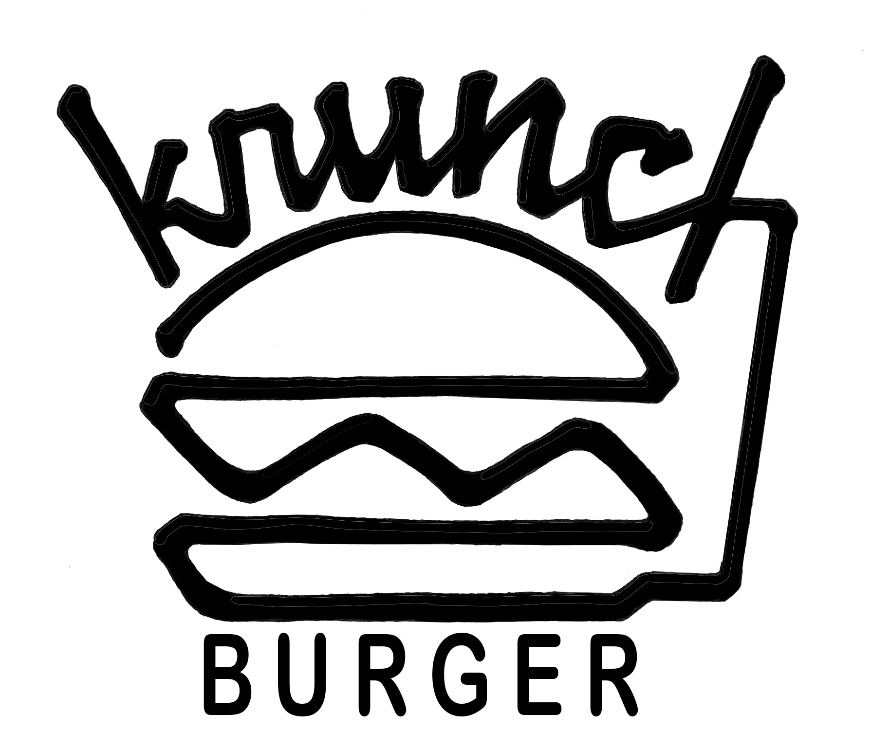 Logo of Krunch Burger featuring a stylized burger design