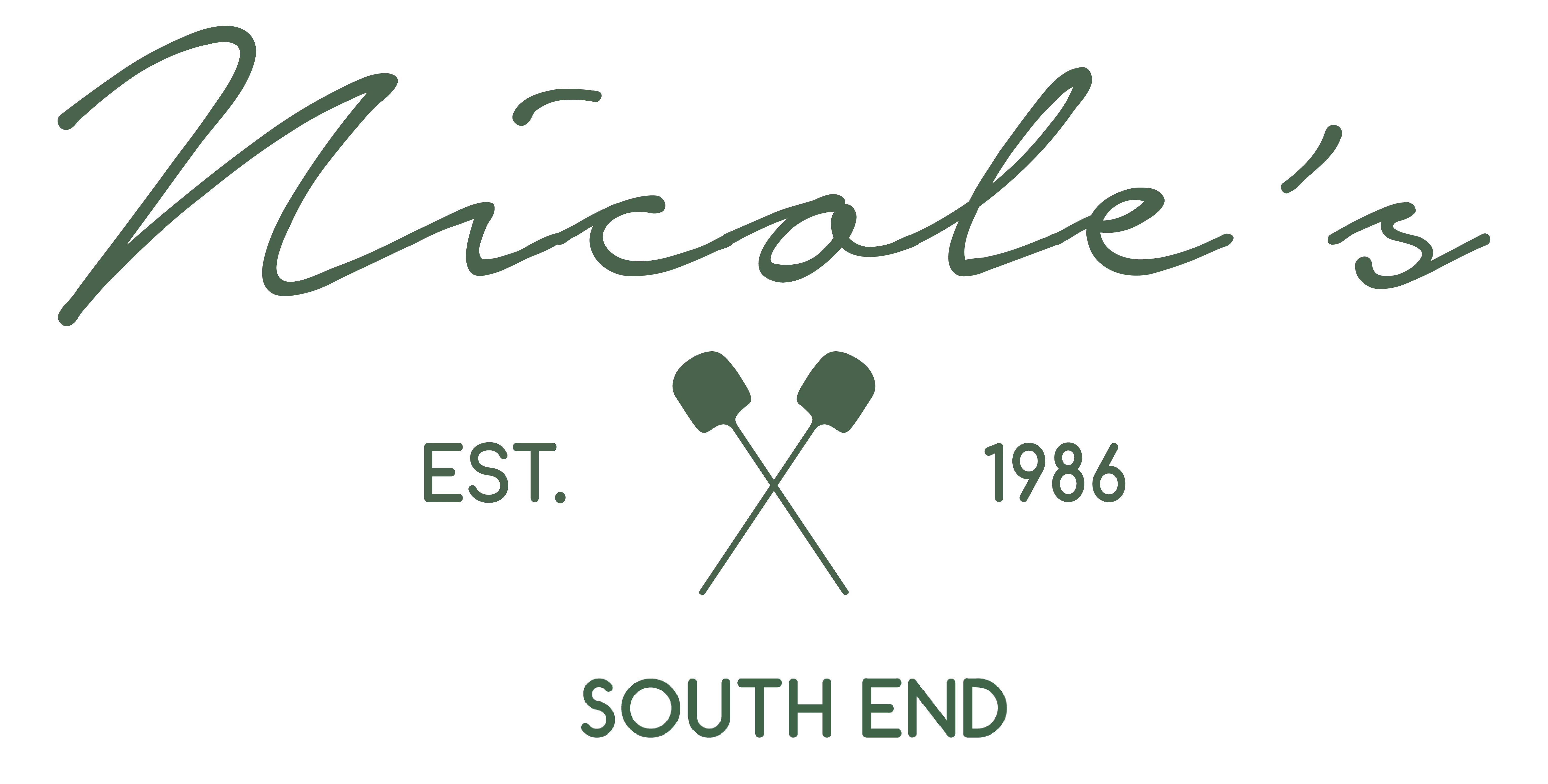 Logo of Nicole's restaurant in South End, established 1986