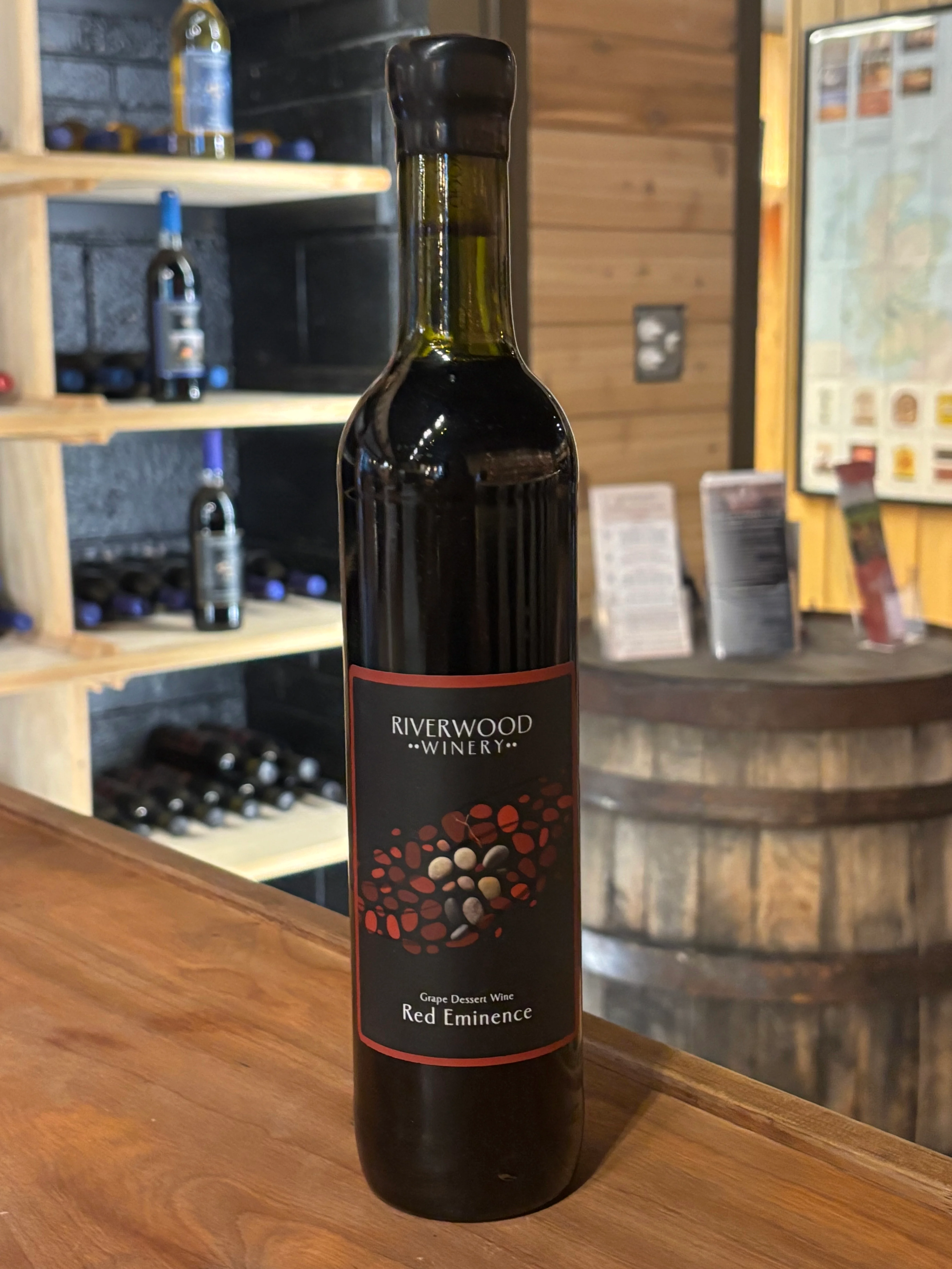 Bottle of Riverwood Winery Red Eminence dessert wine
