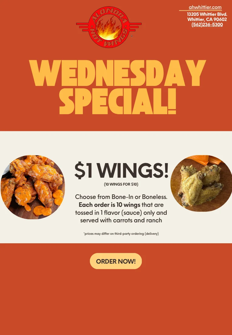 Delicious hot wings served with carrots and ranch dressing