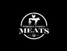 Logo of Whiskey Barrel Meats featuring a cow and chicken