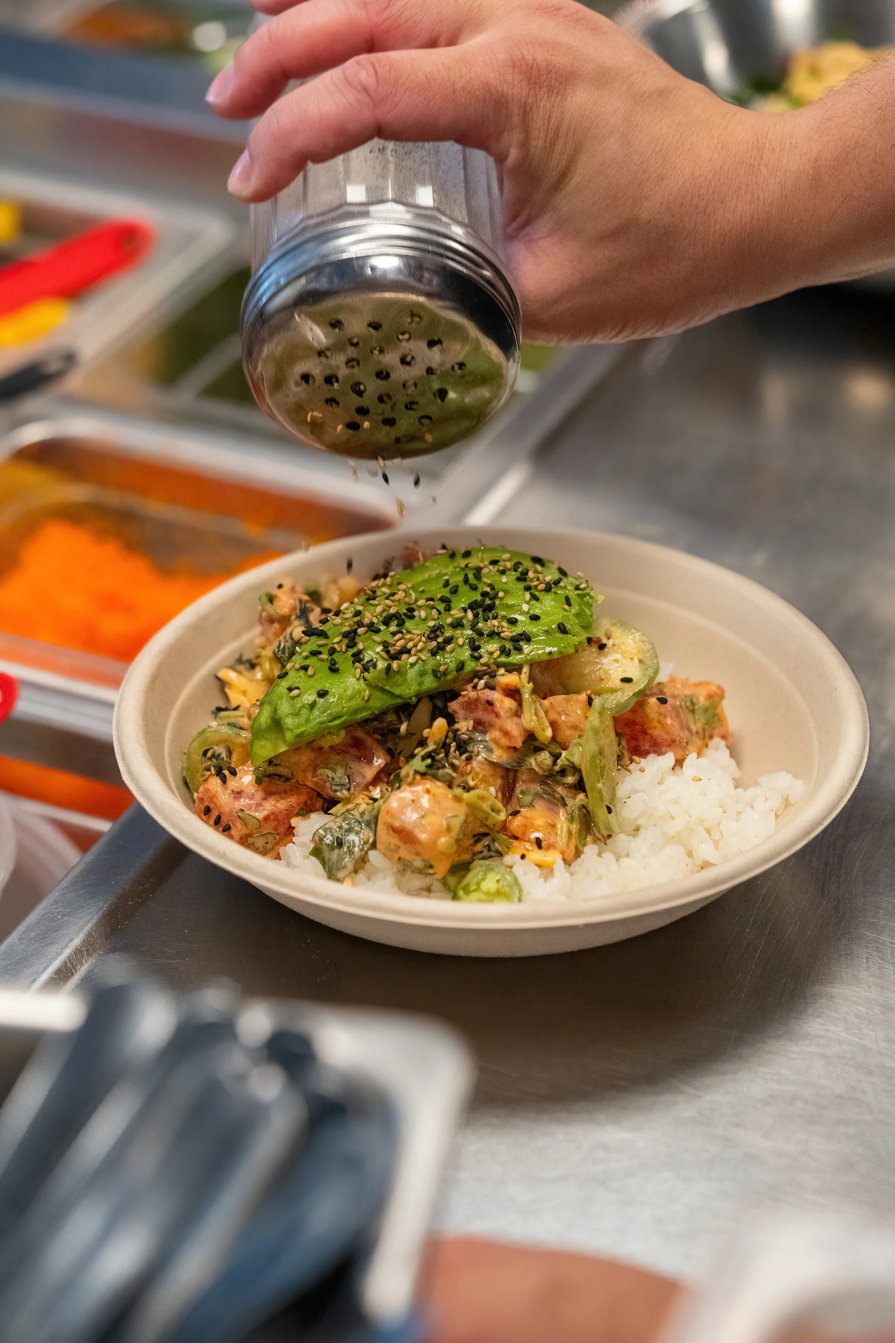Salmon Avocado Rice Bowl
