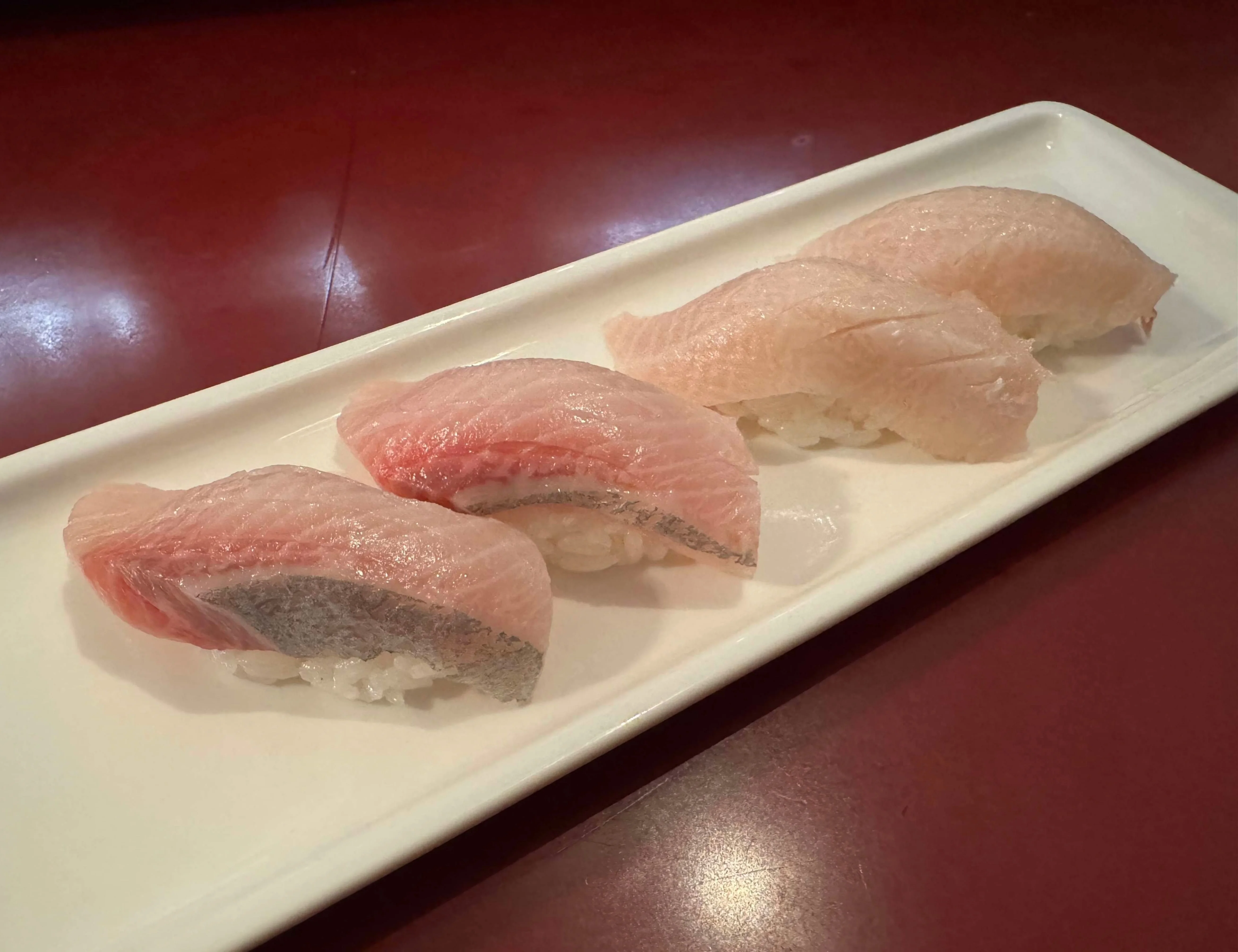 Japanese sushi platter featuring fresh nigiri